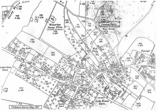 1907 Ordnance Survey map of weaverham