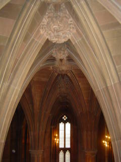 Main entrance ceiling from stairwell