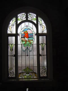 Stained glass - golfer